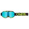 O`NEAL B-10 BRILLE ATTACK V.24 SCHWARZ/NEONGELB/BLAU/VERSPIEGELT 