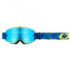 O`NEAL B-20 BRILLE STRAIN V.22 BLAU/GELB - BLAU VERSPIEGELT 