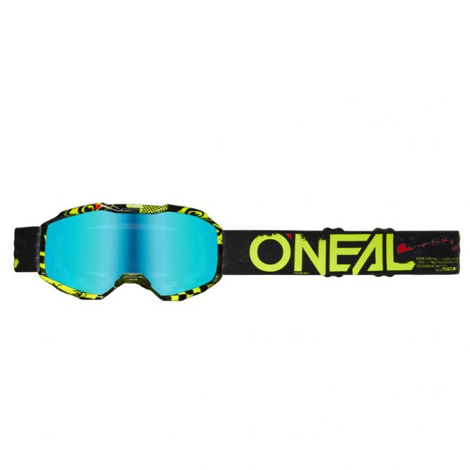 O`NEAL B-10 YOUTH BRILLE KIND ATTACK V.24 SCHWARZ/NEONGELB/RADIUM/BLAU 